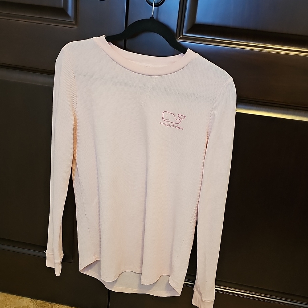 Vineyard Vines Light Pink Waffle Knit Shirt